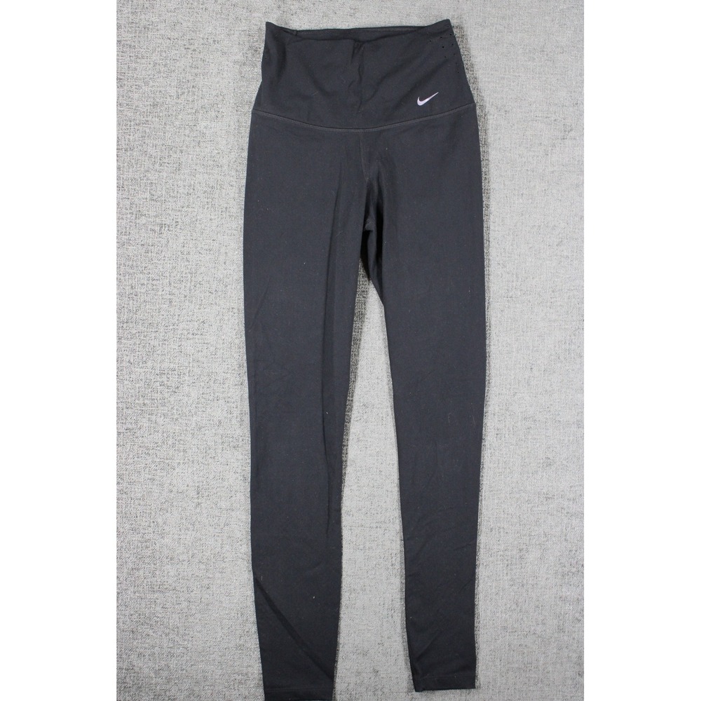 Nike Dri-FIT Womens Black High Waisted Perforated Mesh Running Leggings Small